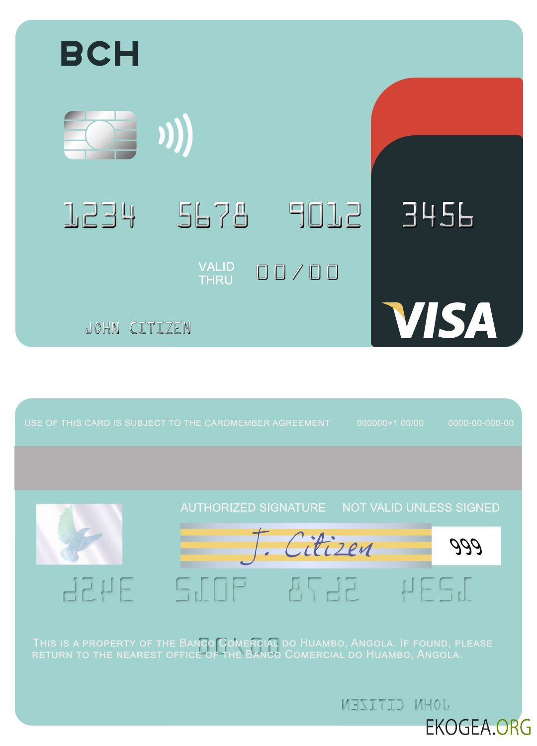 Carte visa Angola Banco Comercial do Huambo